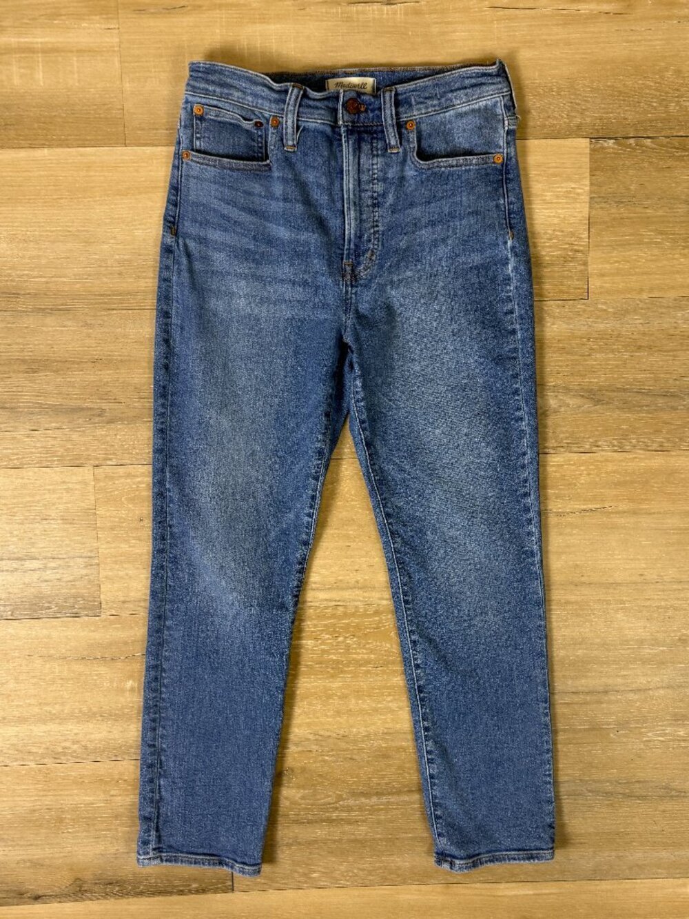 Madewell Perfect Vintage High Rise Slim Straight Medium Wash Jean | 27